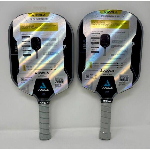 2-PACK NEW JOOLA Collin Johns Scorpeus CFS 16mm Pickleball Paddle Carbon Pro - Picture 2 of 12